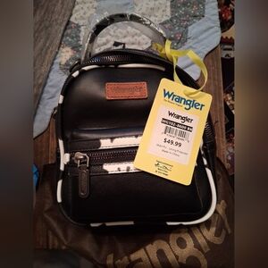 Wrangler Womens Black and White Backpack